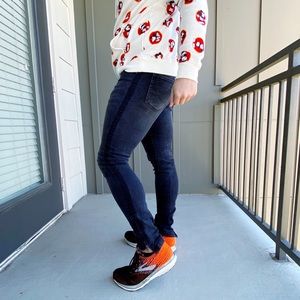 Dark Wash Tuxedo Black Skinny Jeans